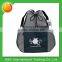 2015 new design sport drawstring backpack with two open side pocket