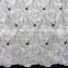High quality custom lace fabric / korean swiss voile lace with stones / african fabrics lace for fashion dress