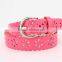 Women and Kids Fashion Punching Belt With Candy Color Glazed PU