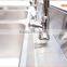 Commercial hotel restaurant stainless steel kitchen sink cabinet with faucets