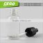 30ml boston round clear childproof glass dropper bottle