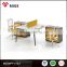 Conbination Metal frame office desk partition with side cbainet