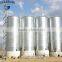 Assembly flat bottom corrugated steel silo for grain storage
