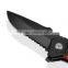 Outdoor hunting knife with glass cutter on handle