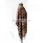 2015 New fashion flower pattern and tassels trim women cashmere cape with rex rabbit fur collar