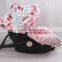 Baby Canopy Pink Owl Minky With Light Pink Ruffle Infant Car Seat Cover