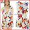 Women Floral Print Jumpsuit, Deep V Neck Printed Romper with Ruffles Hem