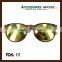 Round wood frame sunglases UV400 eyewear custom wooden sunglasses