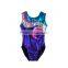Custom Metallic Fabric Rhinestone Gymnastics leotards for girls