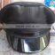 New Men's Police Style 100% Real Goatskin Leather Black Hat