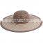 ladies striped wide brim paper straw floppy hats
