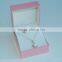 Luxury custom made pink jewelry boxes with sleeve and velvet lining