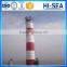 10 meters High FRP Navigation Indicator Light Beacon with Solar Power Supply System