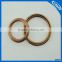 Hollow ring copper gasket