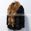 High Quality Natural Women Mink Fur Coat With Top Quality Raccoon Fur Trim