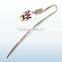Cheap custom gift metal gift silver plated bookmark