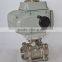 China made 3 pieces CF8 motorized ball valve