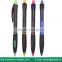 Plastic customized logo double color grip promotional pen