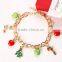 Wholesale online shop Christmas tree pendant bangle alloy chain jewelry fashion new kids Christmas Bracelet