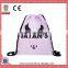 2016 new fashion 3D digital printing yellow drawstring bag polyester broad smile emoticons printed beach bag