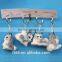 furry animal faux fur leather keychain