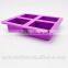 High quality cheap selling purple silicone 4 cavity soap molds