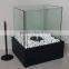 Decorative Square Table Top Iron Metal &glass Bio Ethanol Fireplace