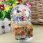 Resin bear couple antique musical snow globes with blowing snow