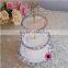 wedding fancy decor ceramic double layer porcelain 3 tier cake stand