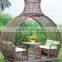 Factory manufacture PE rattan garden swing,PE rattan outdoor furniture