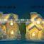 House Shaped Christmas Decoration Ceramic Christmas Light House