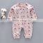 Wholesale new born snap buttons small house printed cotton jumpsuit