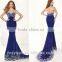 2 colors beaded luxrious mermaid sleeveless dresses for wedding party