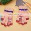 TC13026 New design funny animal pattern winter warm kids gloves high quality knitted kids gloves with finger