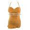 2018 welcome yellow two pieces swimsuits with removable cup