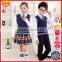 New fashion V-Neck pullover primary school uniform design