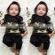 S17475A Newborn Infant Hat Rompers Camouflage Outfit Clothing Set