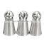 3PCS/LOT Stainless Steel Icing Piping Tips Nozzle Sphere Shape Russian Lcing Piping Nozzles Pastry Tips Decoration