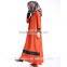 women muslim dress/yimuy islamic zipper patched abaya kaftan dresses/chiffon islamic muslim women shirt