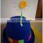 Adult Party Fancy Dress Costume Clown Derby Hats with Flower HPC-0274