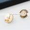 2016 new fashion sparkling earrings sunflowers zircon imitation jewelry accessories girls wedding gift