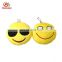 Hot sale custom cheap cute smiley poo plush emoji keychain