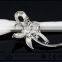 High quality silver crystal brooch pin alloy rhinestone pearl pin Female wedding brooch