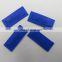 Blue mini rectangle pvc labels with embossed logo for clothing