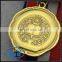 Custom metal school golden medal with good ribbon for sale
