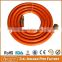 10 Foot Orange PVC Gas Connector Hose, PVC LPG Gas Hose Pipe With Quick Fittings For Grill BBQ Heater Stove