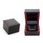 Black Leather Watch Boxes PU watch Cases with red color stitching wholesale