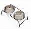 Anti-skip Golden Height Pets Feeder Double Water Bowl Neck Protection Cat Bowl