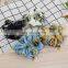 Women Vintage Big Bowknot Scrunchies With Pearl Print Flower Hair Ties Hair Holder Rubber Bands Gum For Hair