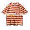 Custom logo cotton man t shirt striped t shirt in bulk